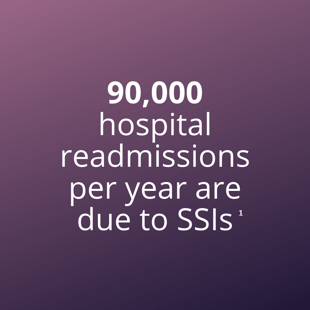 90,000 hospital readmissions per year are due to ssis